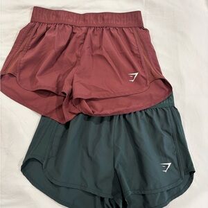 Gymshark Athletic Shorts Red and Green Lightweight Fit